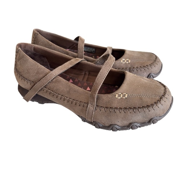 Skechers Womens Brown Mary Jane Memory Foam Air Cooled Shoe Size 8.5 Relaxed Fit - Picture 8 of 10